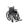 Silla de ruedas deportiva asiento de 20” con brazo desmontable y elevapiernas