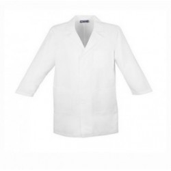 Bata larga blanca de laboratorio unisex 40"